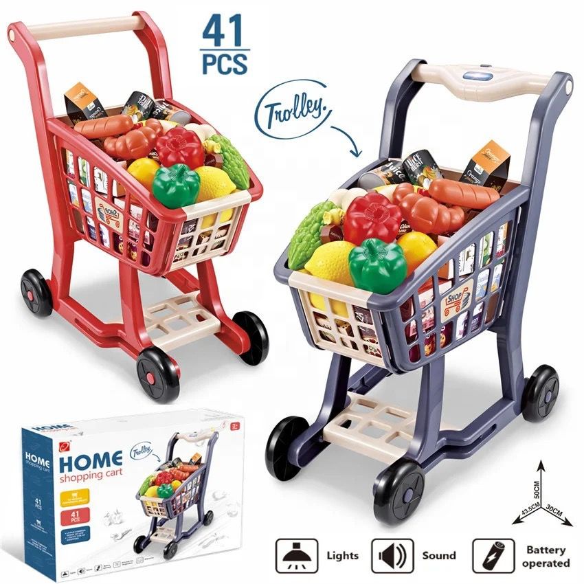 Supermarket shopping cart set