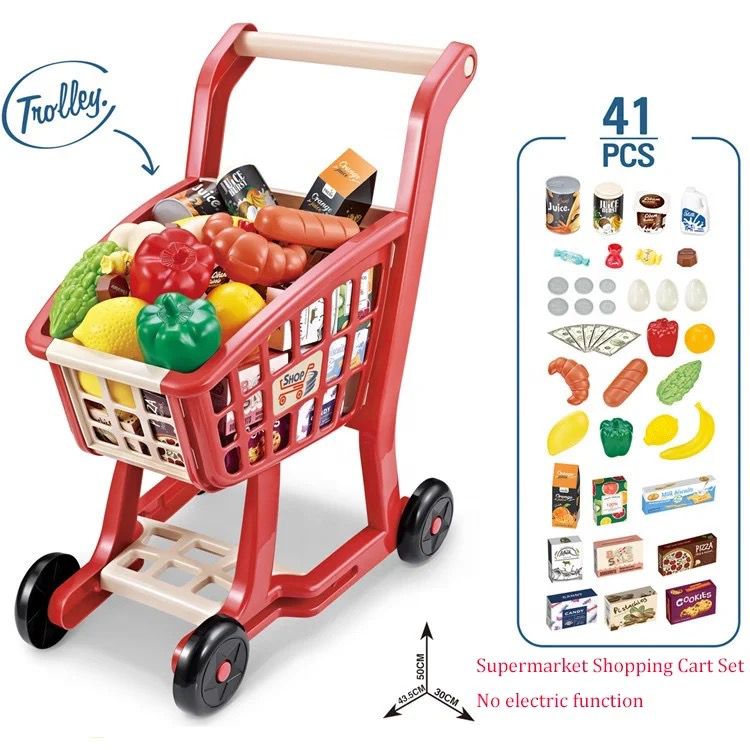 Supermarket shopping cart set