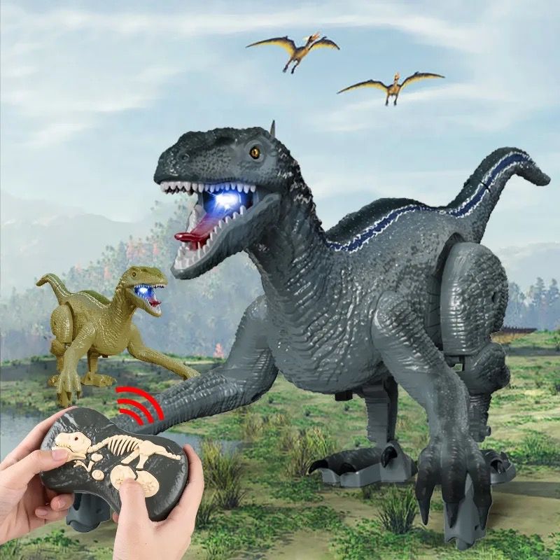 Four-way remote control crawling dinosaur (2.4G) with battery