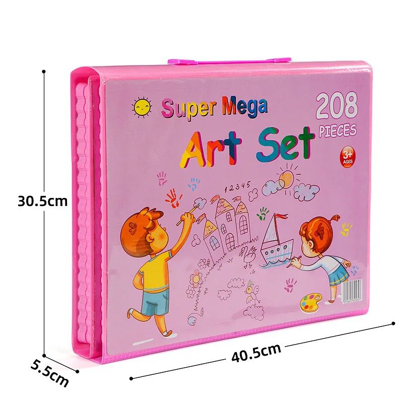 208-piece set with drawing board