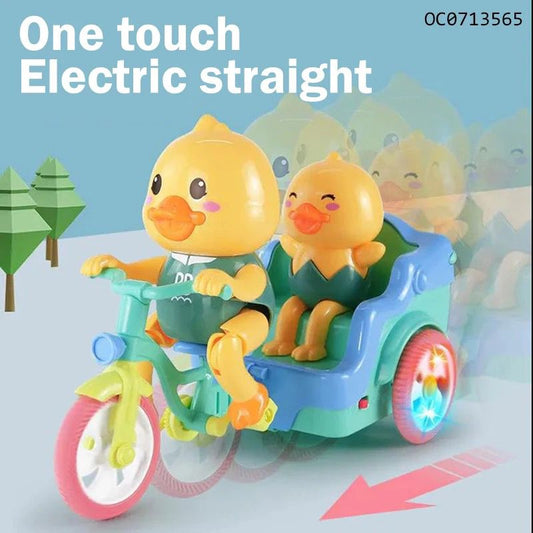 Cute duck tricycle (riding electric music).