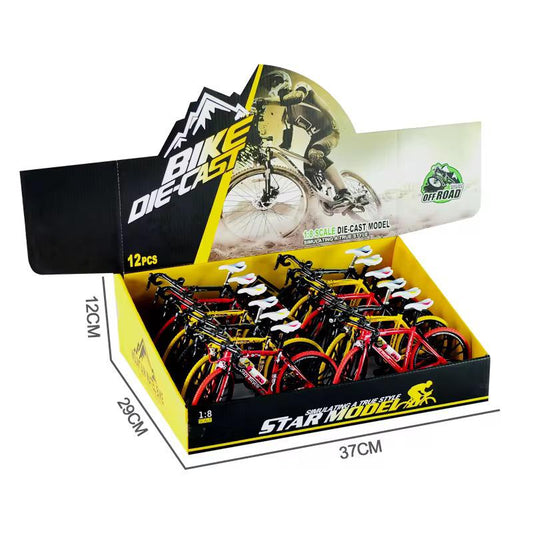 1:8 alloy mountain bike, 3 colors mixed, 12 pieces/display box, 12 boxes/carton