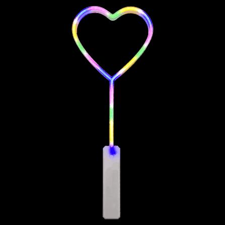 Rainbow Heart neon solid color flash stick