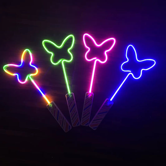 Butterfly neon solid color flash stick