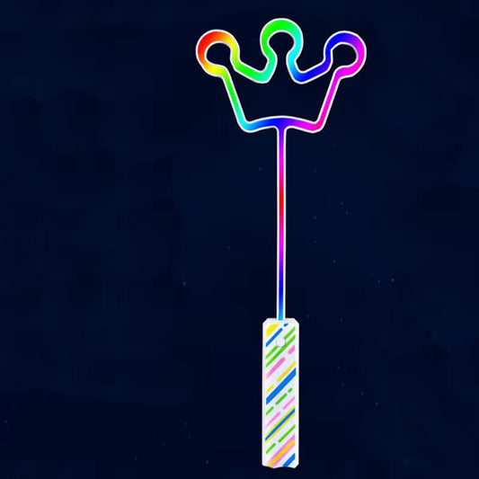 Rainbow Crown neon solid color flash stick