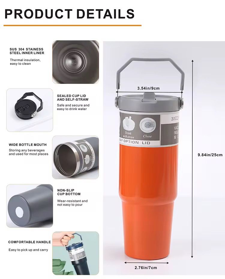 900ml Handheld Thermos Mug