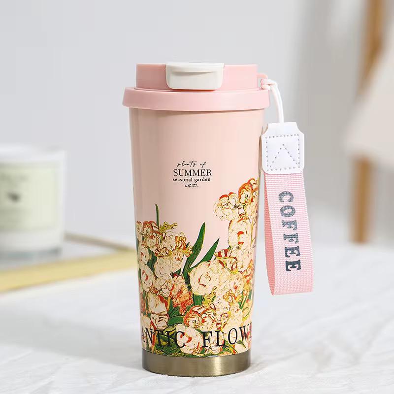 500ml Lily of the Valley Insulated Mug
