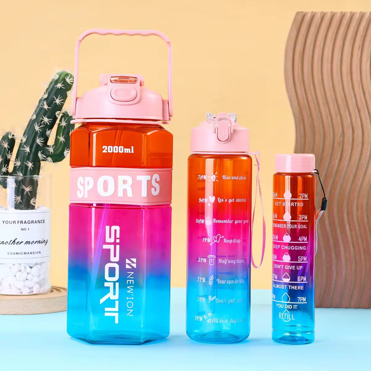 "Transparent Gradient Three-Piece Set"