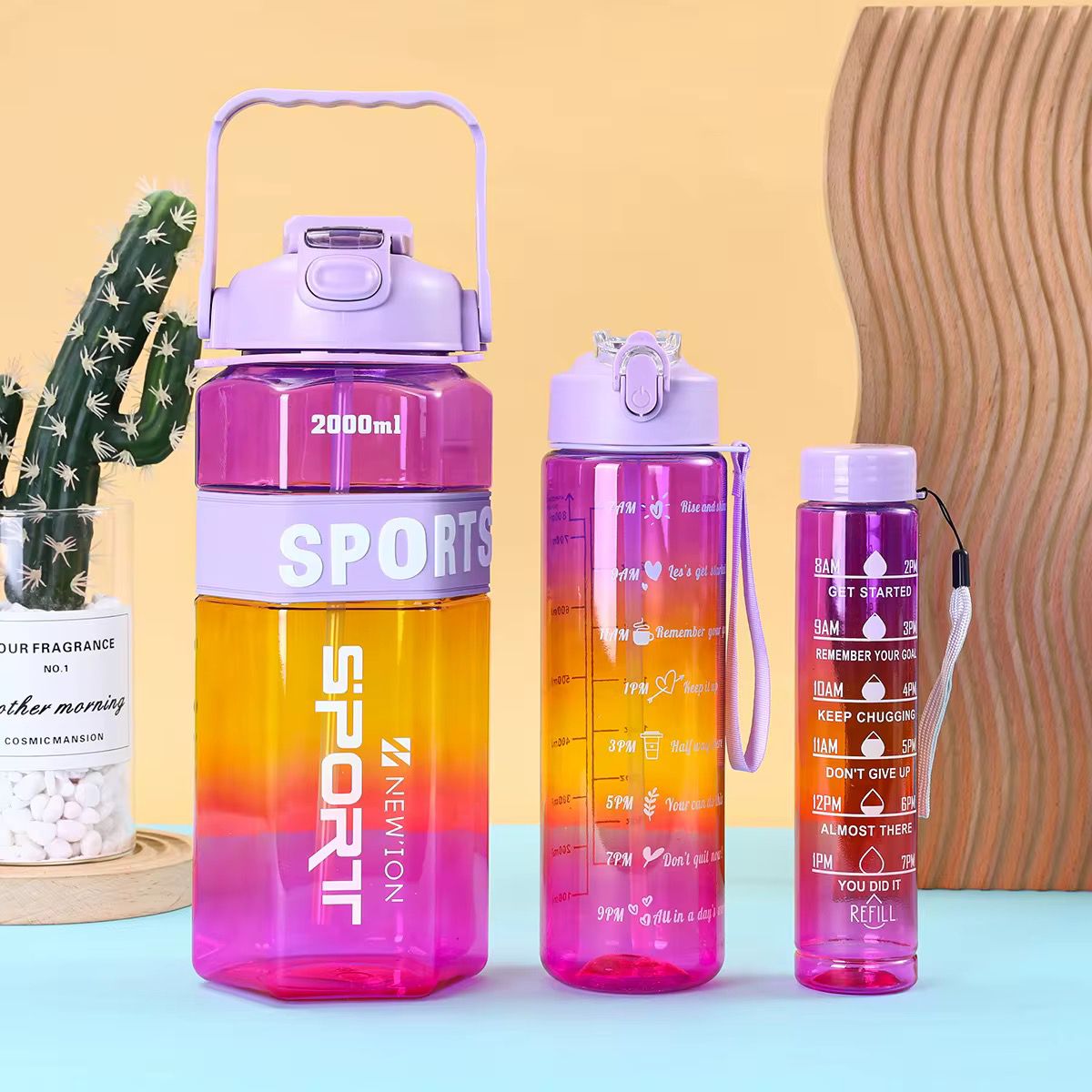 "Transparent Gradient Three-Piece Set"