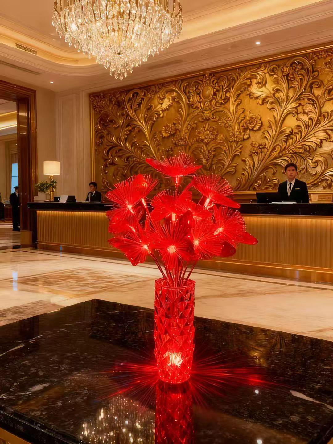 Decorative table lamp flower-like design