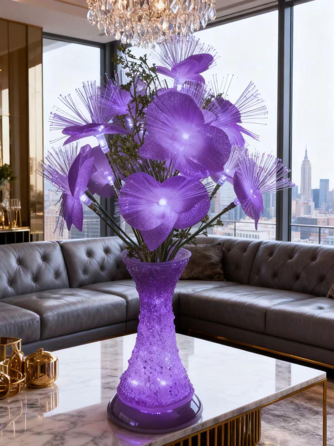Decorative table lamp flower-like design