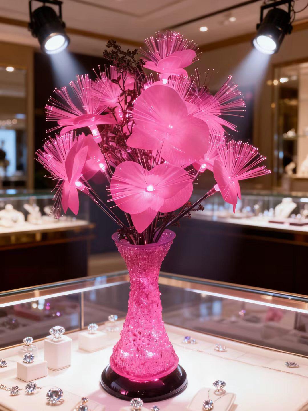 Decorative table lamp flower-like design