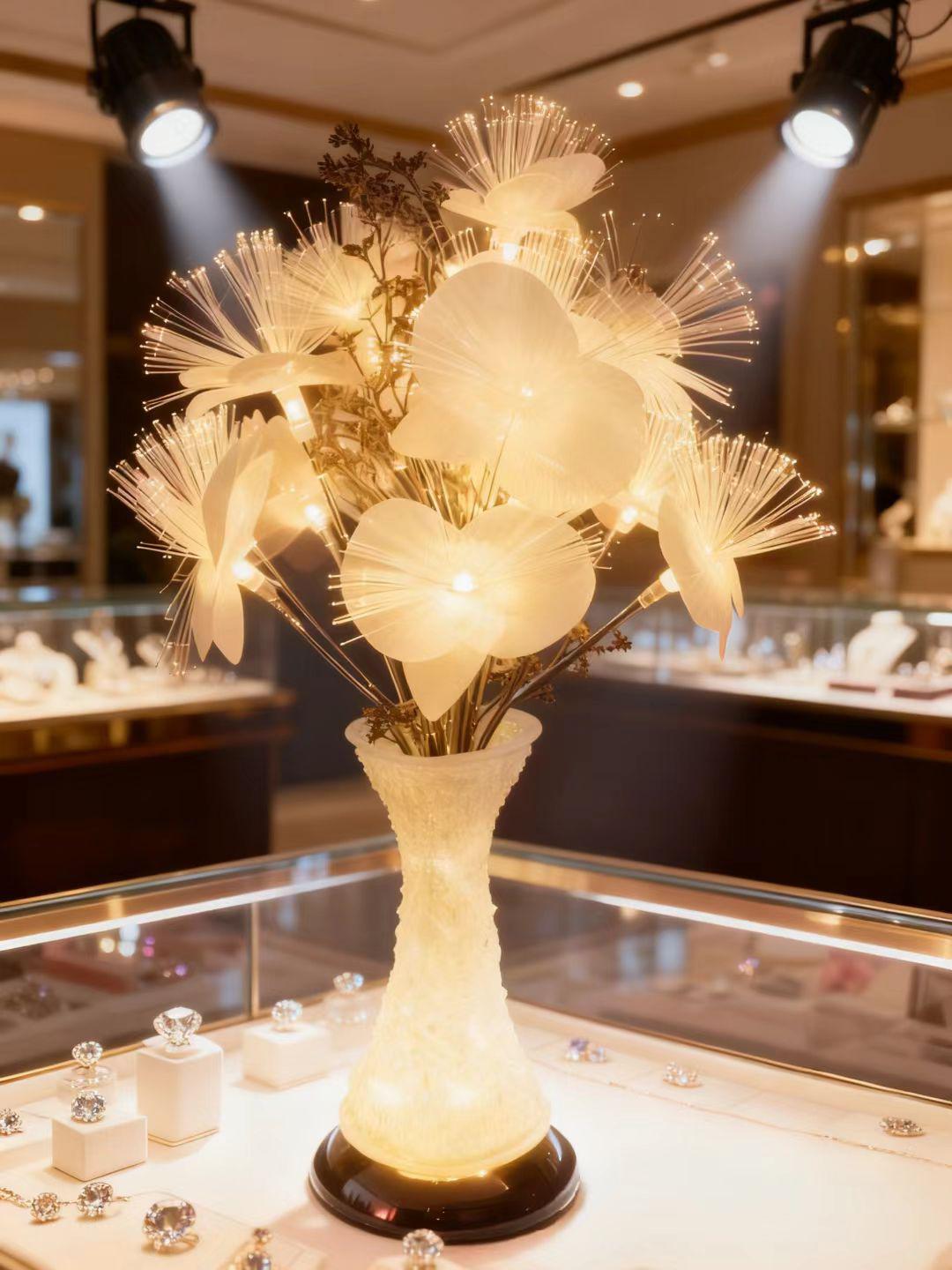 Decorative table lamp flower-like design