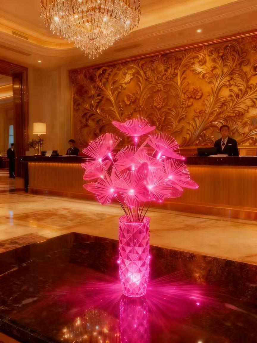 Decorative table lamp flower-like design