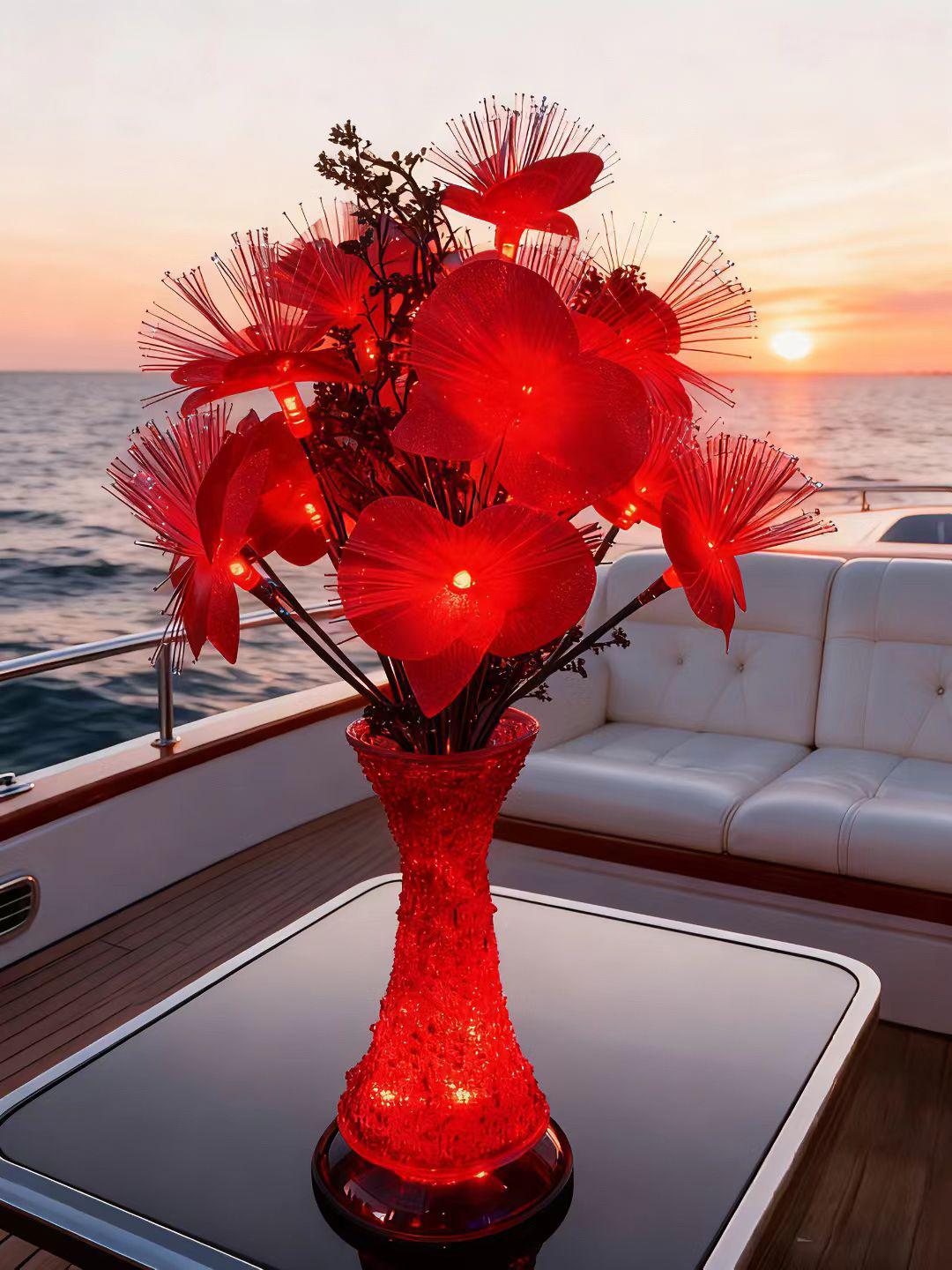 Decorative table lamp flower-like design