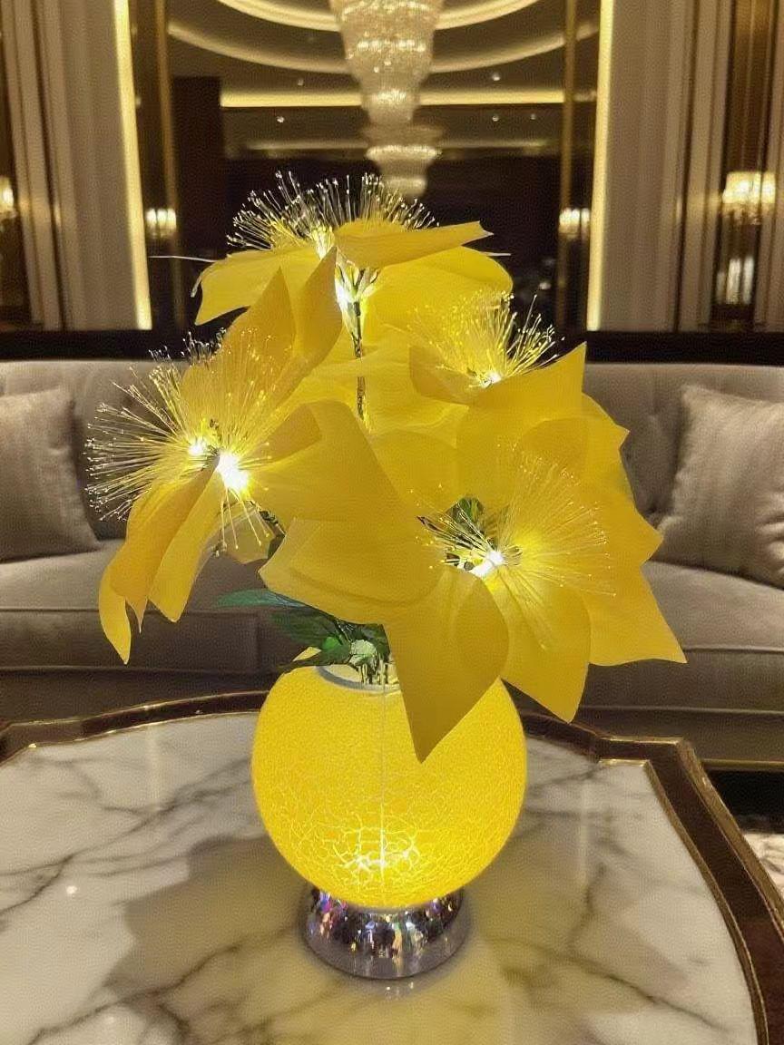 Decorative table lamp flower-like design