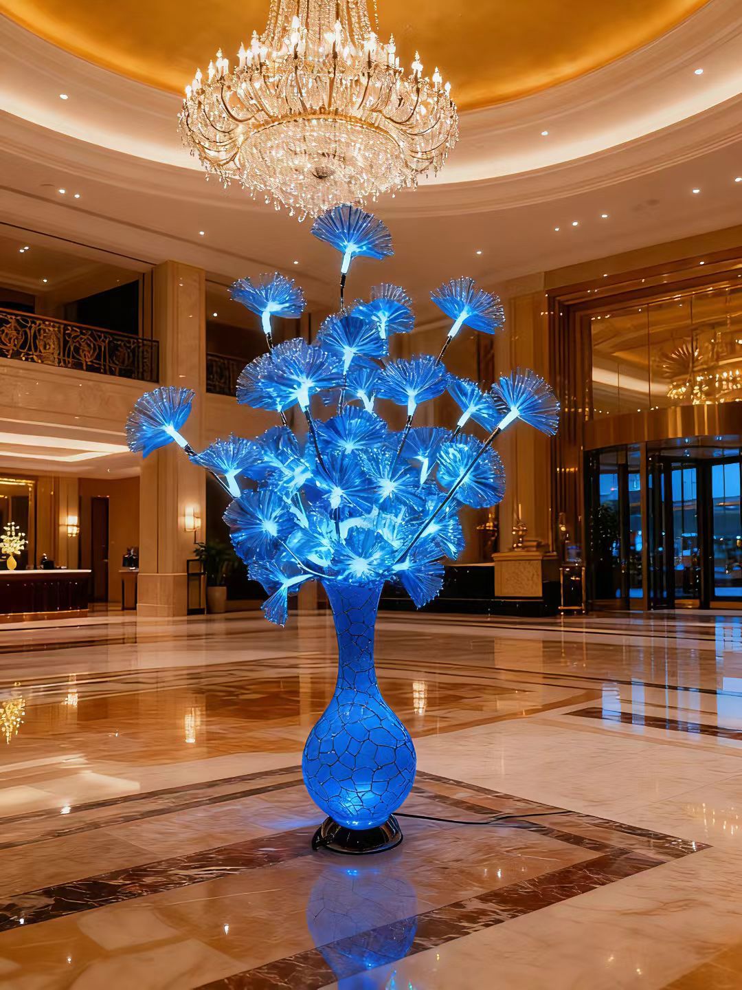 Decorative table lamp flower-like design