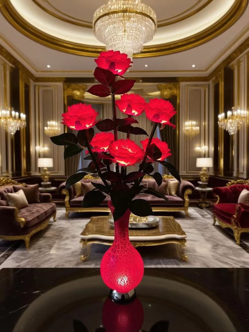 Decorative table lamp flower-like design