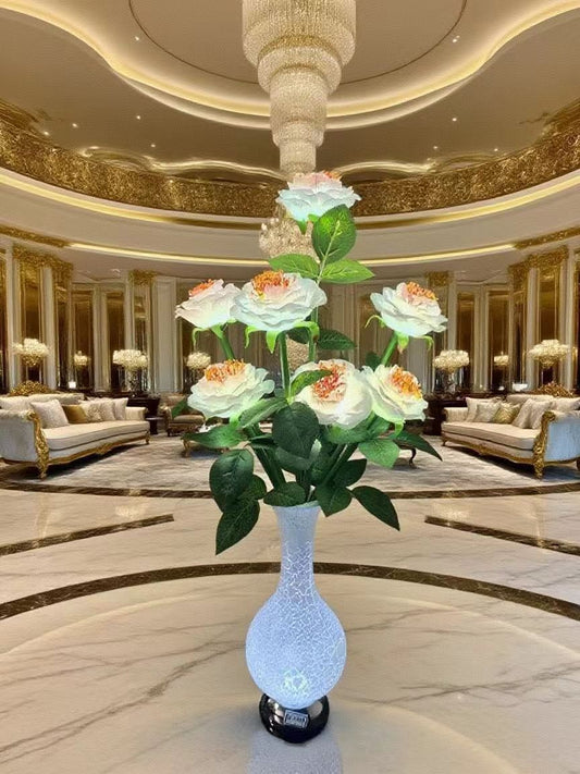 Decorative table lamp flower-like design