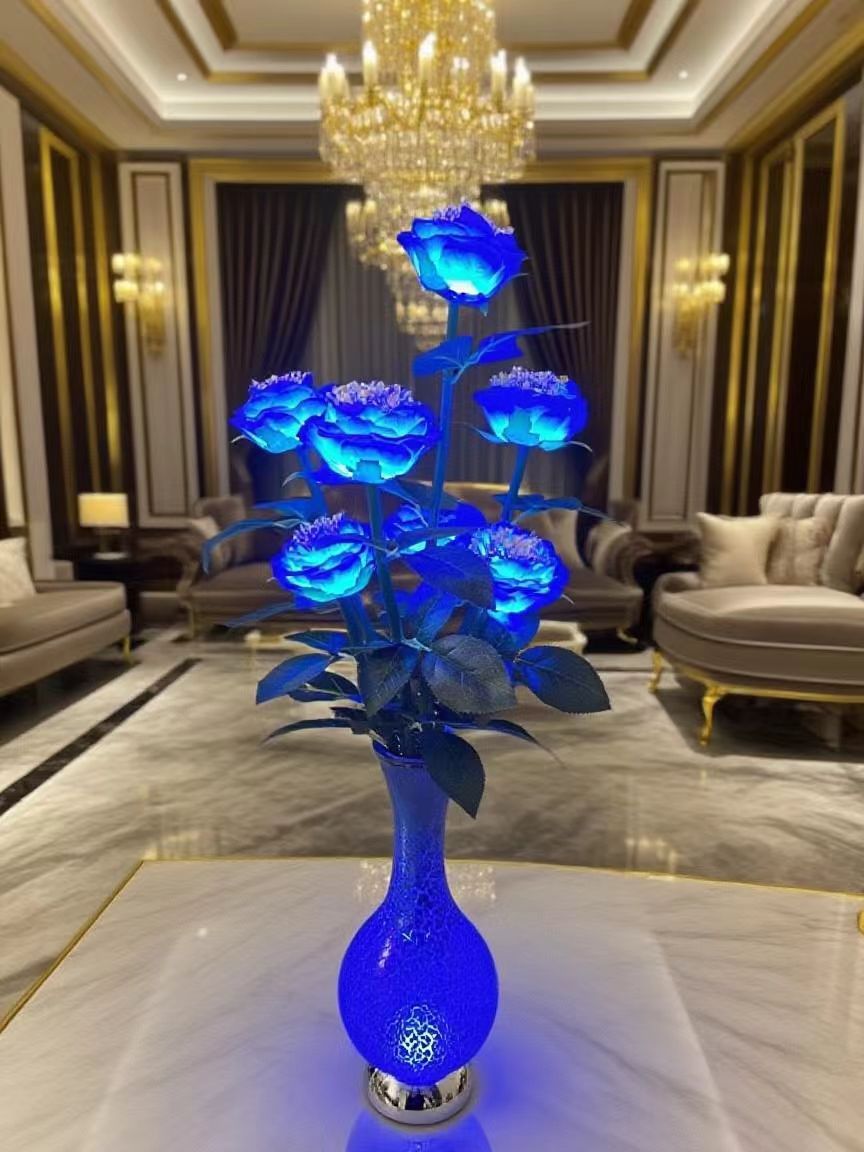 Decorative table lamp flower-like design