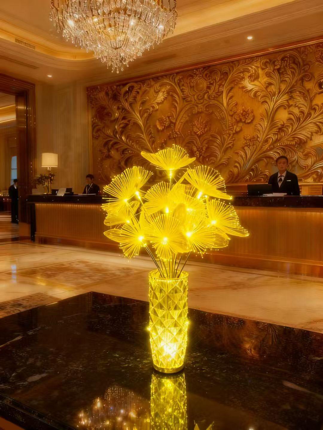 Decorative table lamp flower-like design