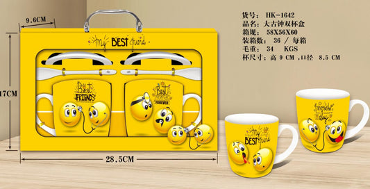 Ceramic coffee Mug gift set 2pcs