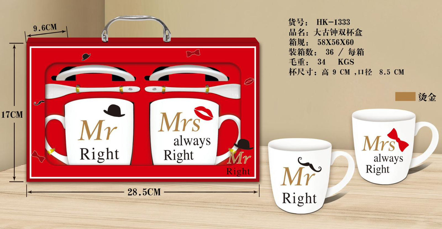 Ceramic coffee Mug gift set 2pcs