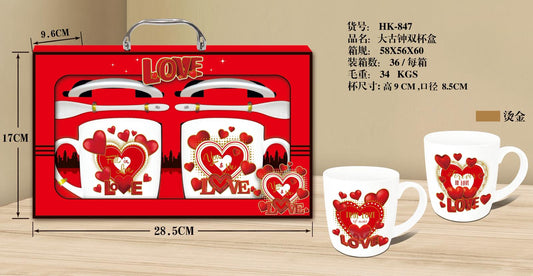 Ceramic coffee Mug gift set 2pcs