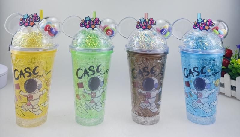 16oz 450ml Double-layer Astronaut lid PVC + gel