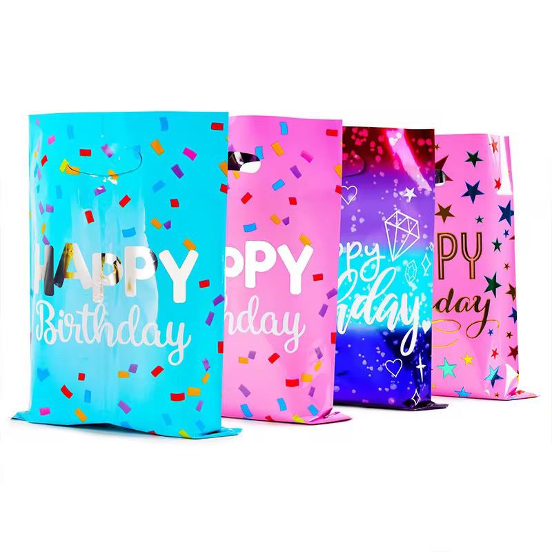 12pcs English birthday gift bags (mixed)