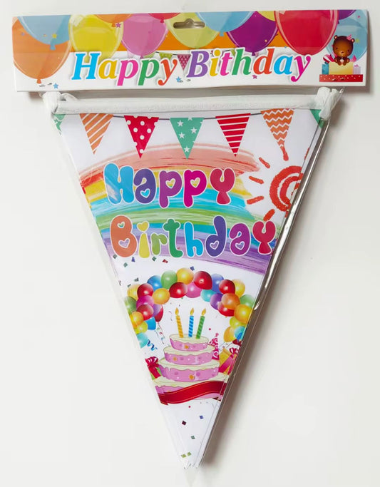 12pack English birthday pennant mix
