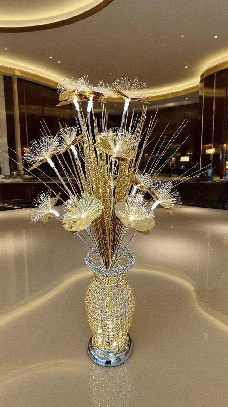 Decorative table lamp flower-like design