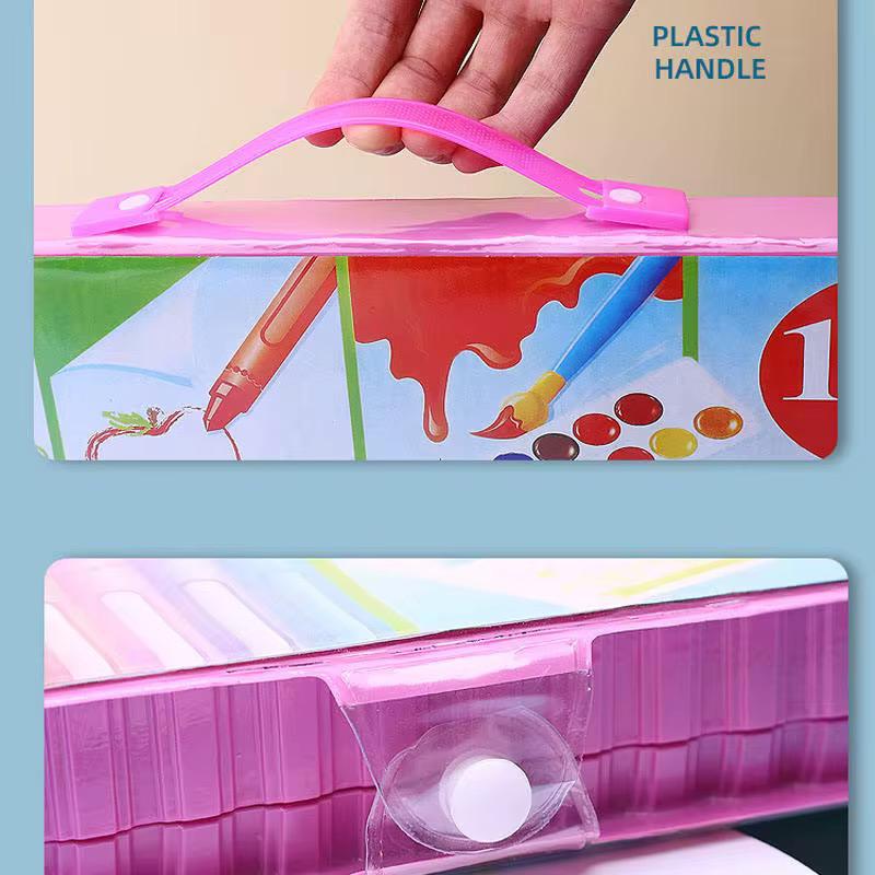 168-piece drawing set with paintbrushes, watercolors, and stationery