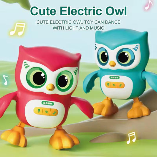 Electric toy, electric animal, dancing owl with buttons