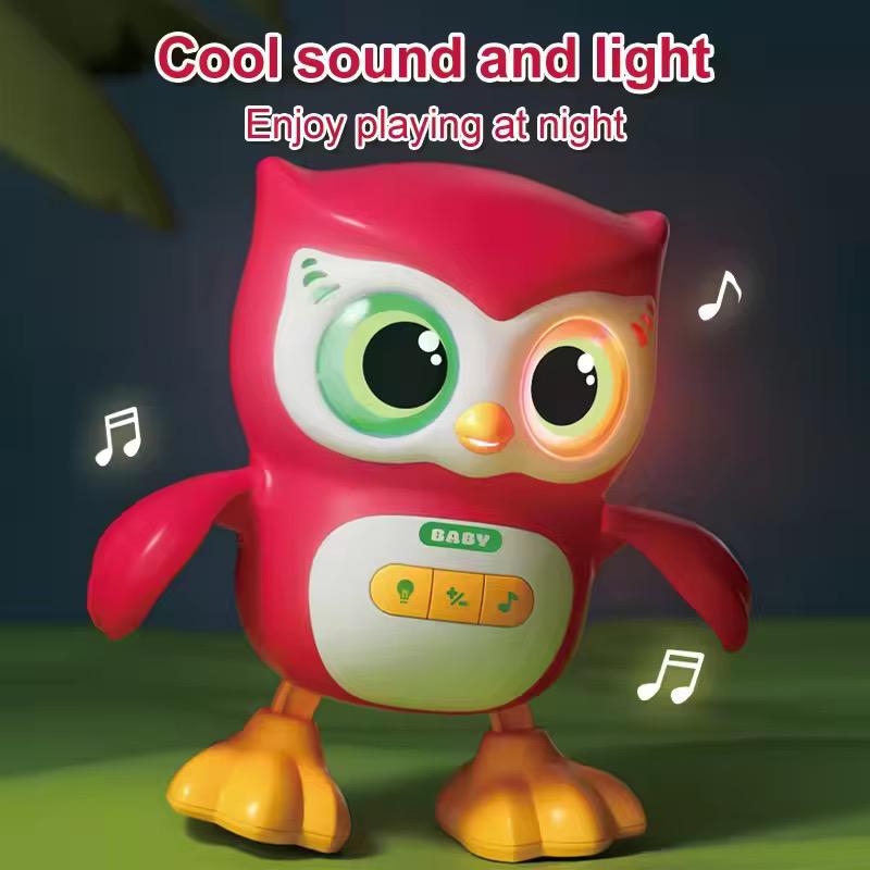 Electric toy, electric animal, dancing owl with buttons