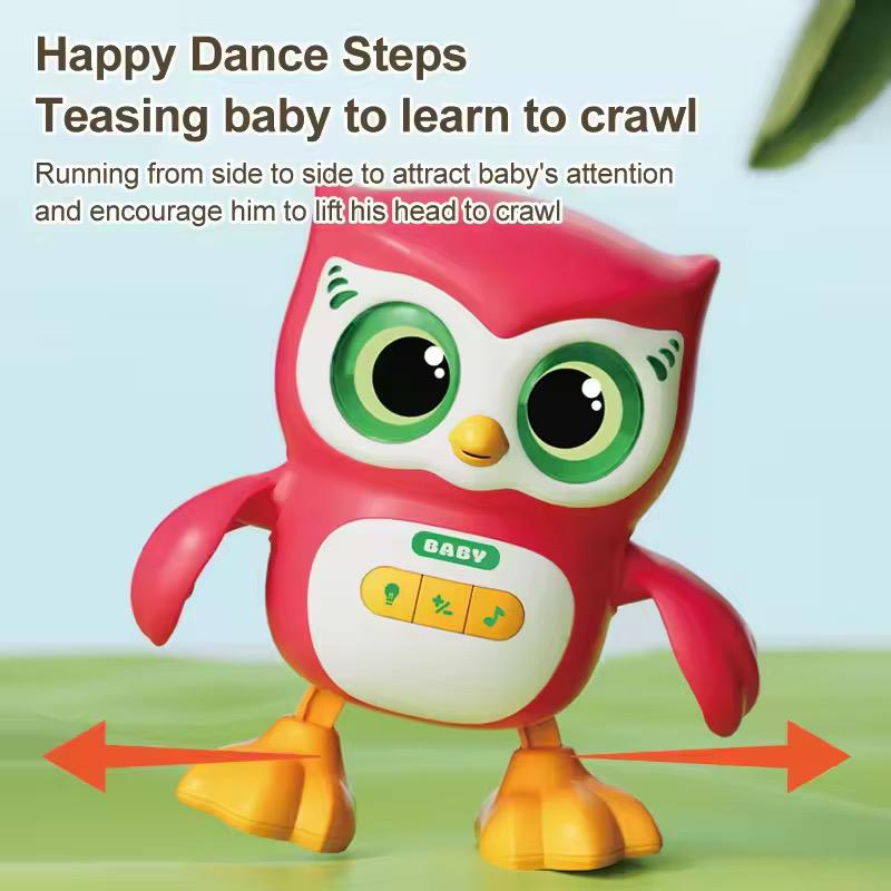 Electric toy, electric animal, dancing owl with buttons