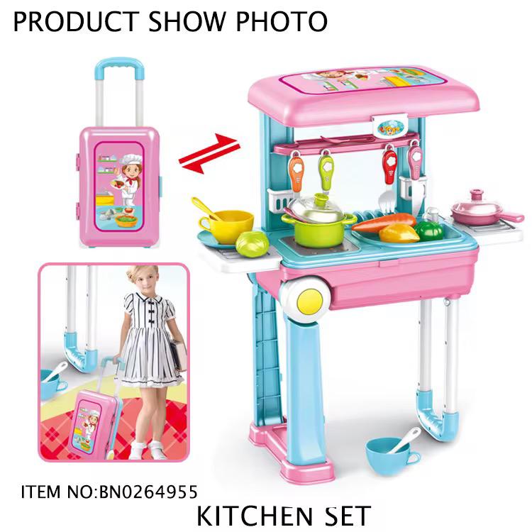 Children's playhouse trolley case toy kitchen storage box