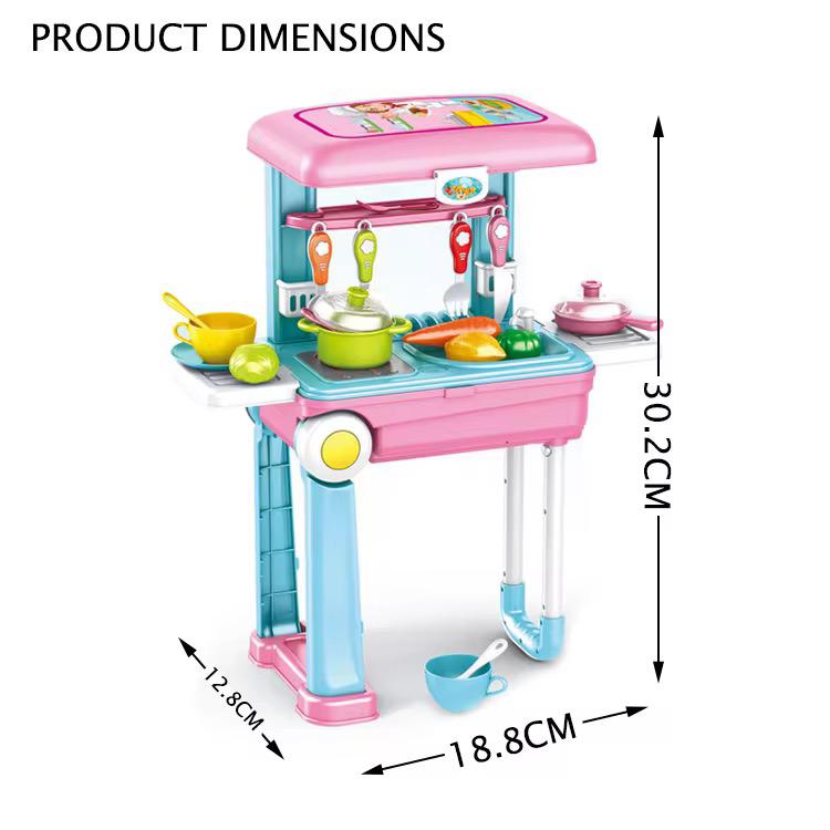 Children's playhouse trolley case toy kitchen storage box