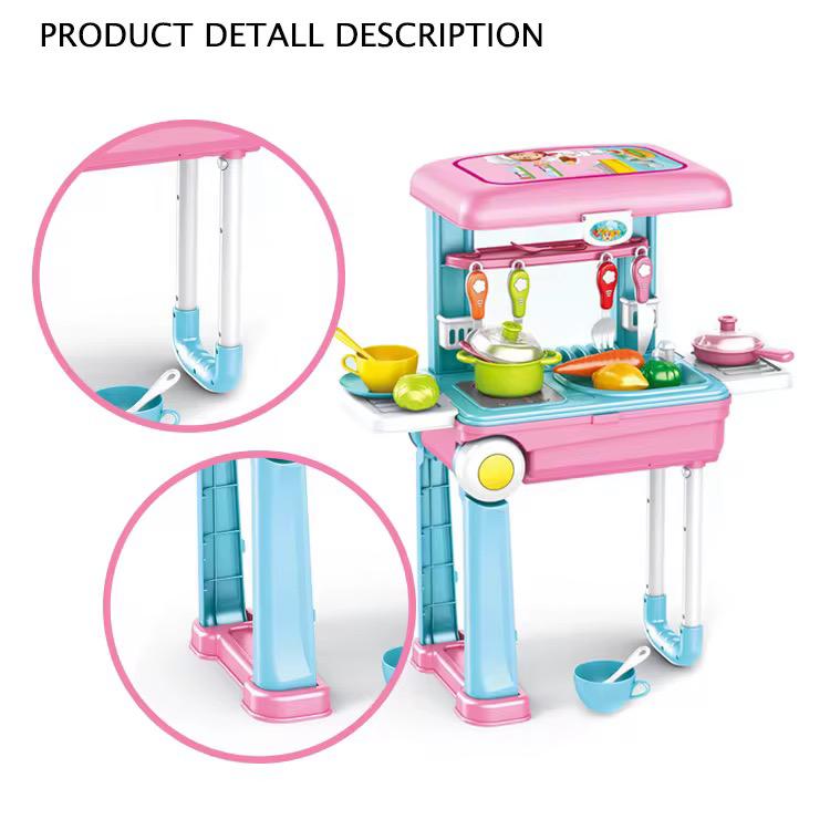 Children's playhouse trolley case toy kitchen storage box