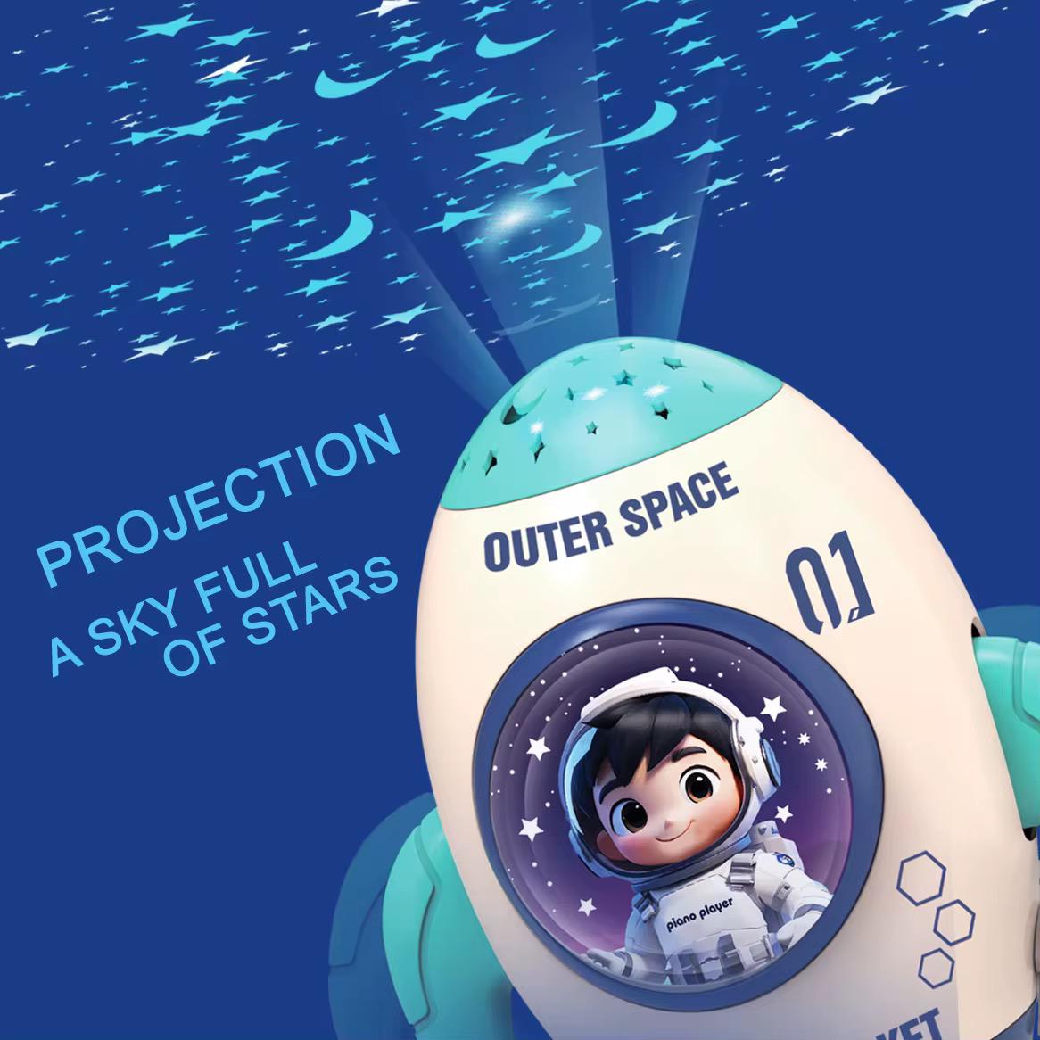 Electric spray dancing rocket (with sound, light, and music)