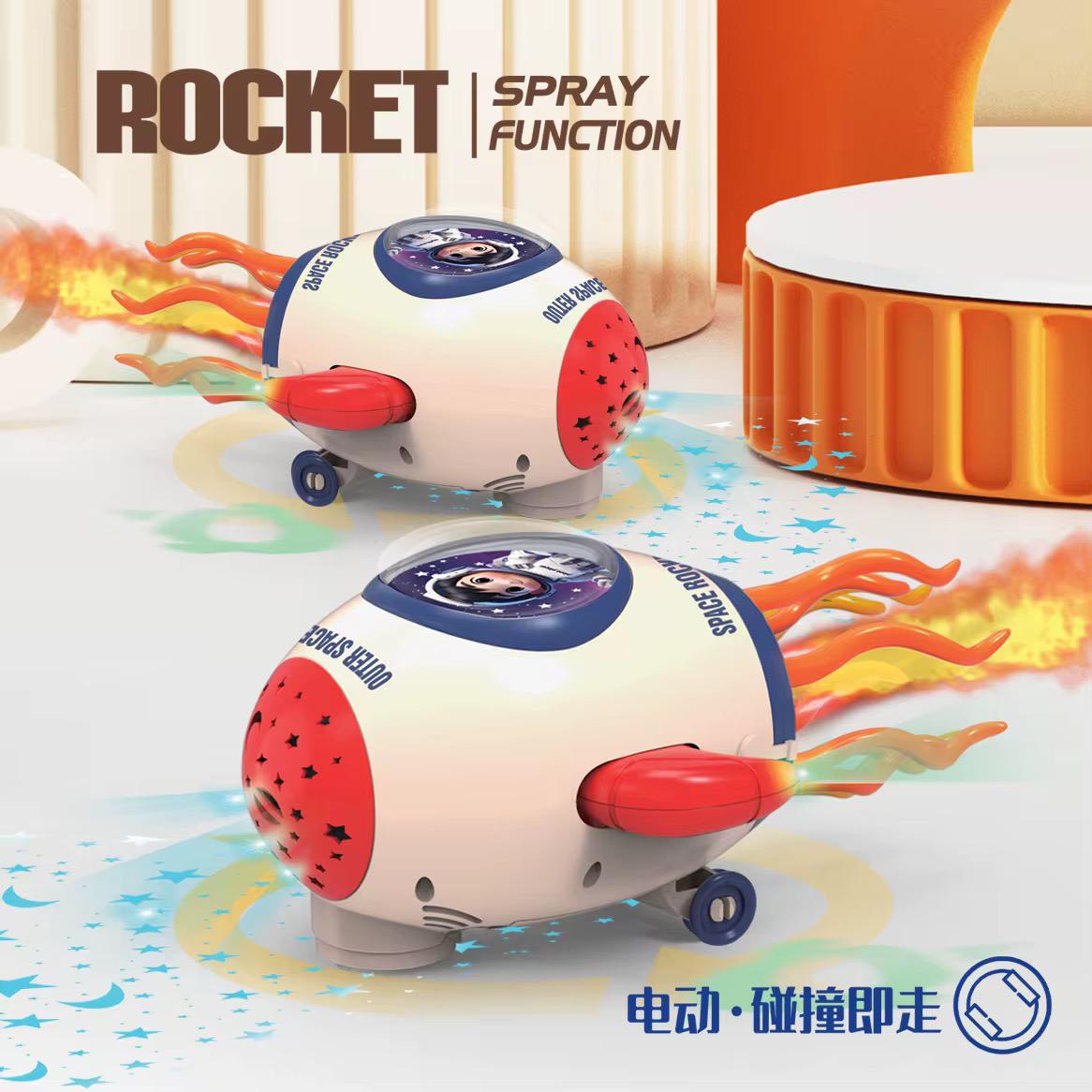 Electric spray dancing rocket (with sound, light, and music)