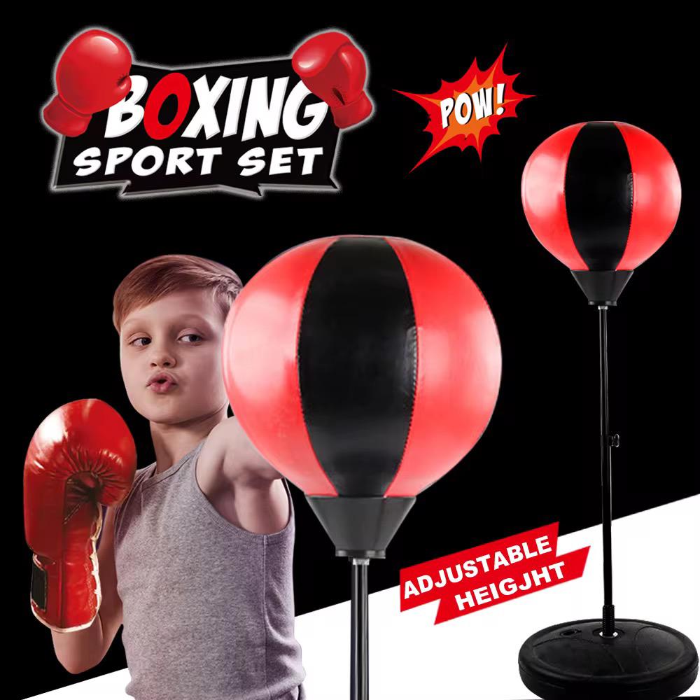 Foot pedal speed ball long tube + 22cm ball and a set of gloves