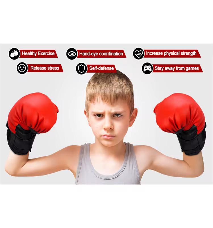 Foot pedal speed ball long tube + 22cm ball and a set of gloves