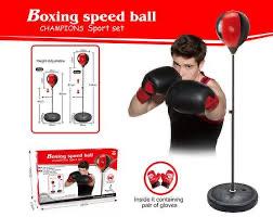 Foot pedal speed ball long tube + 22cm ball and a set of gloves
