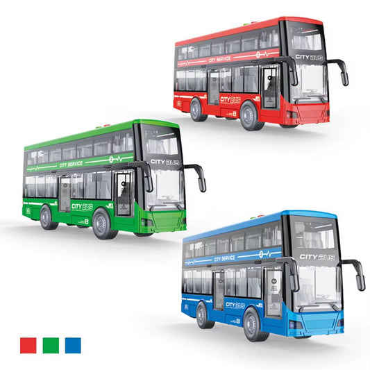 1:16 City Double-Decker Bus: Inertia, Lights, Sound, Door Opening