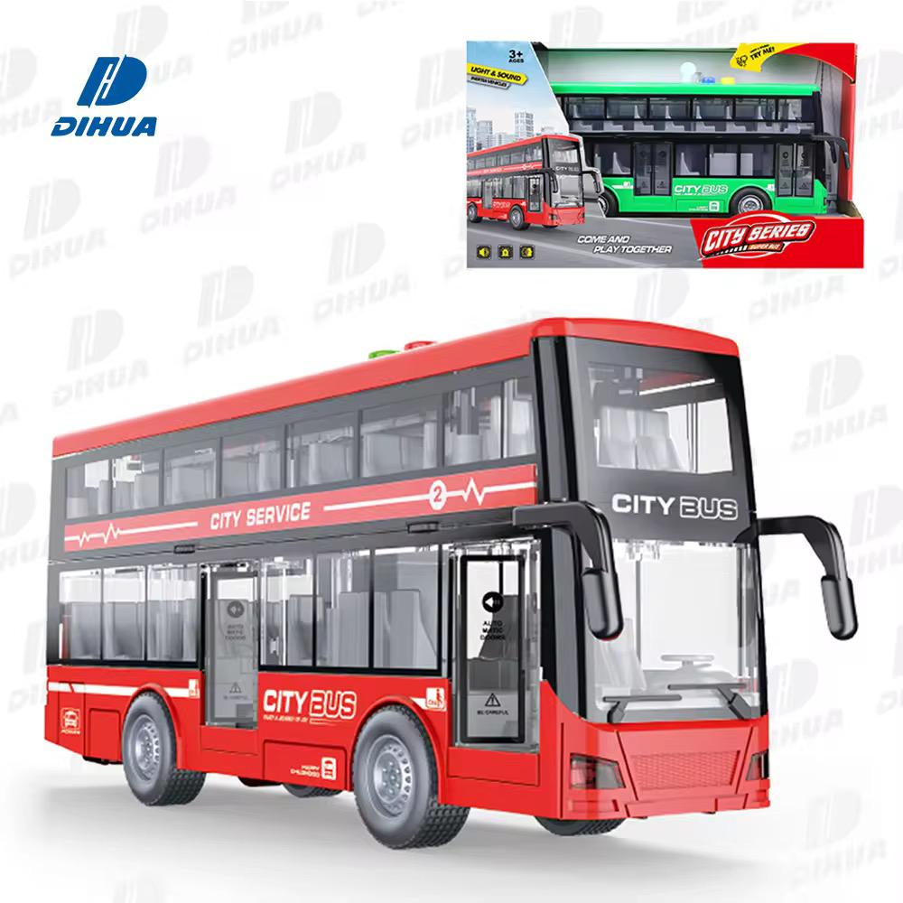 1:16 City Double-Decker Bus: Inertia, Lights, Sound, Door Opening