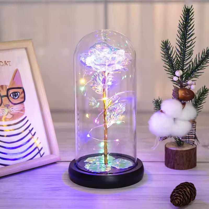 Light Up Rose In a Glass Dome