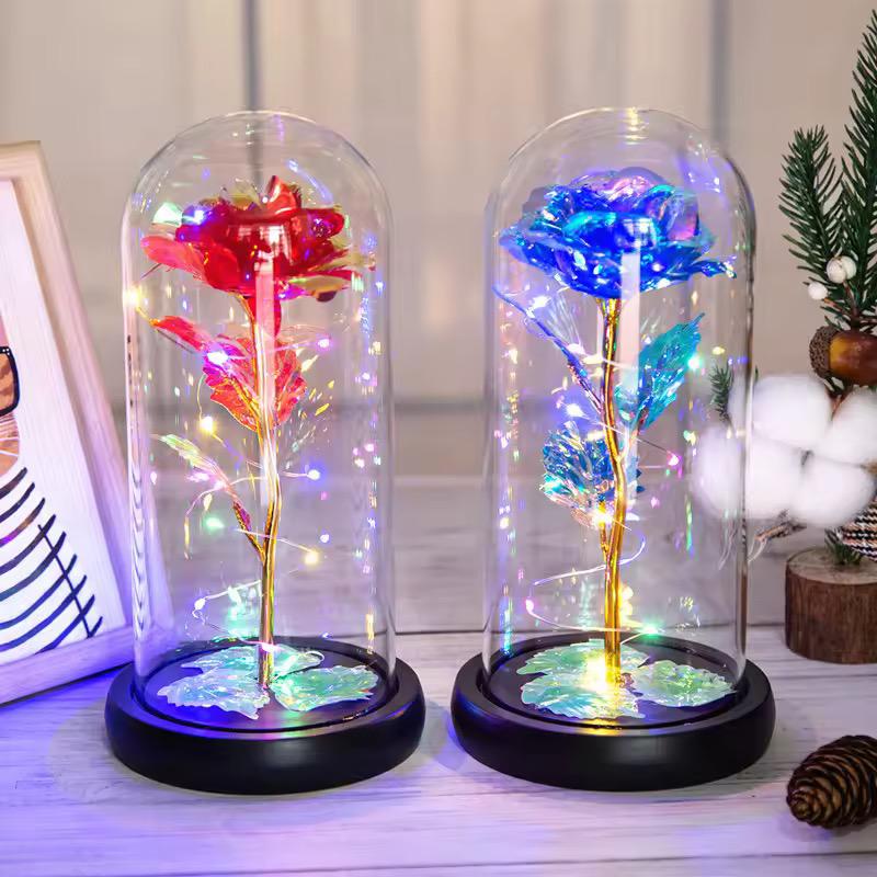 Light Up Rose In a Glass Dome