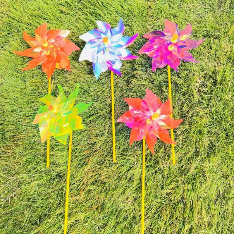 32cm monochrome iridescent fiberglass windmill