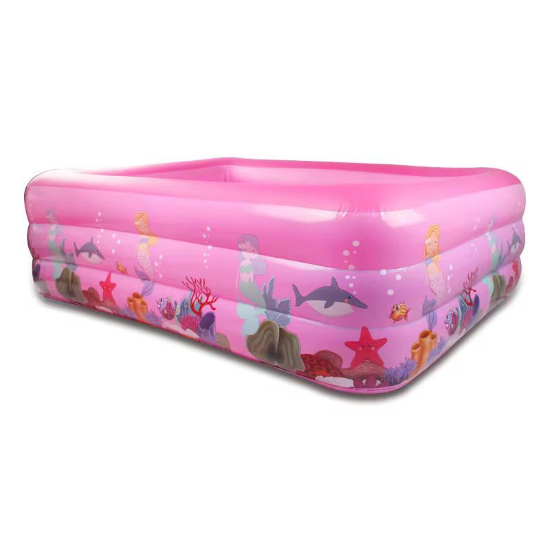 210cm  Three-tiered square printed water pool